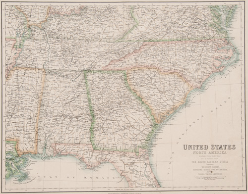 southeast USA 1860
